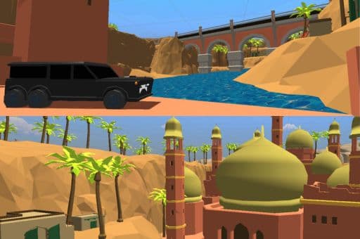 Car Stunt Racing Stylized — Free Arcade Car Racing Game Unblocked — gameplay screenshot